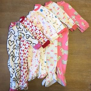 Footed Pajama 6 PC Lot • SZ 12 Months